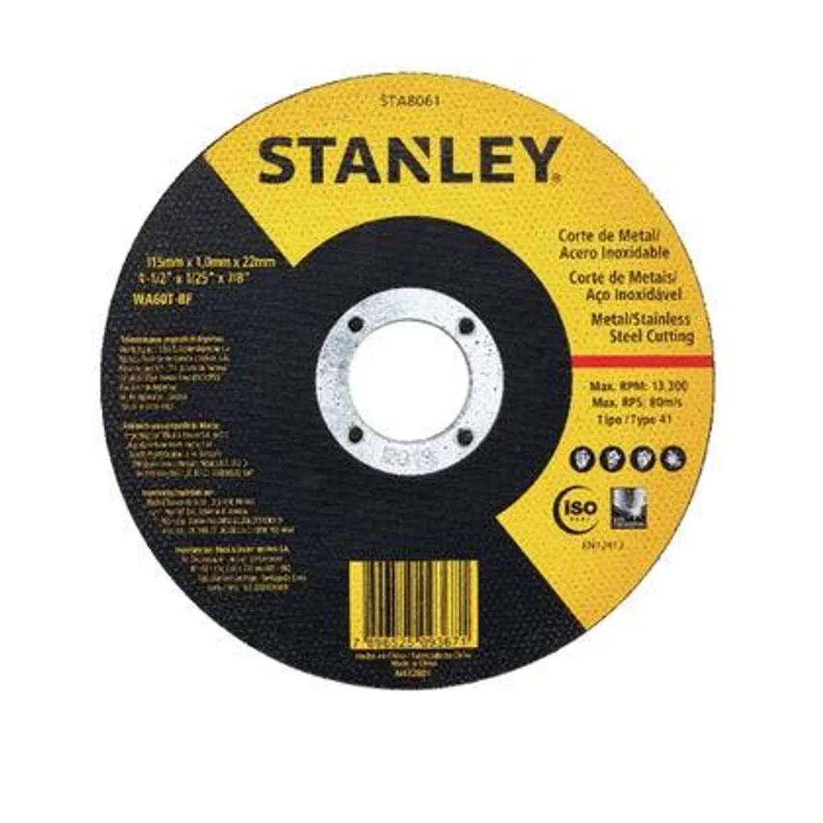 STANLEY - DISCO CORTE STANLEY ACERO INOXIDABLE 4 12 25 UNIDADES STA8061