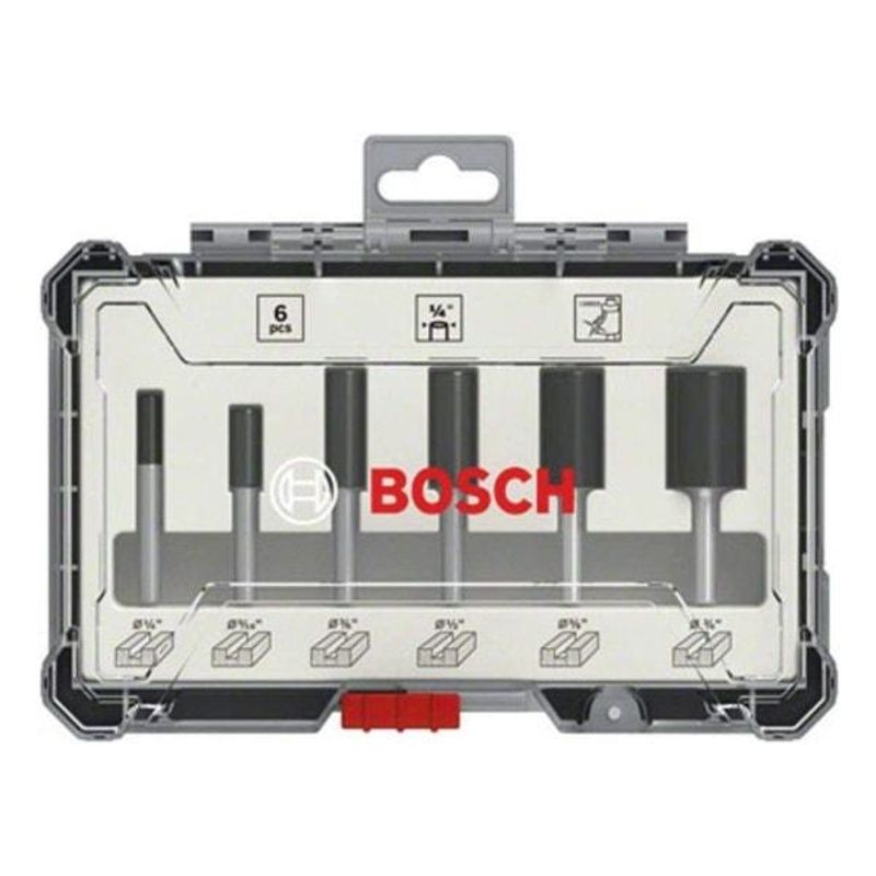 BOSCH - SET DE FRESAS RECTAS BOSCH 6 PCS 14
