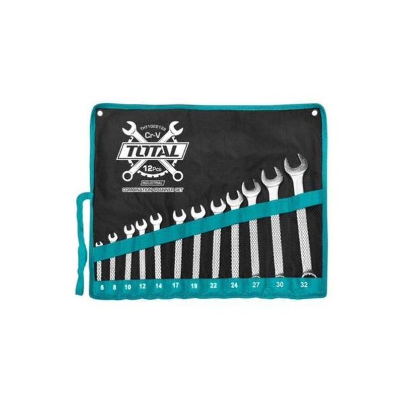 TOTAL TOOLS - JUEGO LLAVE PUNTA CORONA 12 PIEZAS 6-24 MM INDUSTRIAL TOTAL
