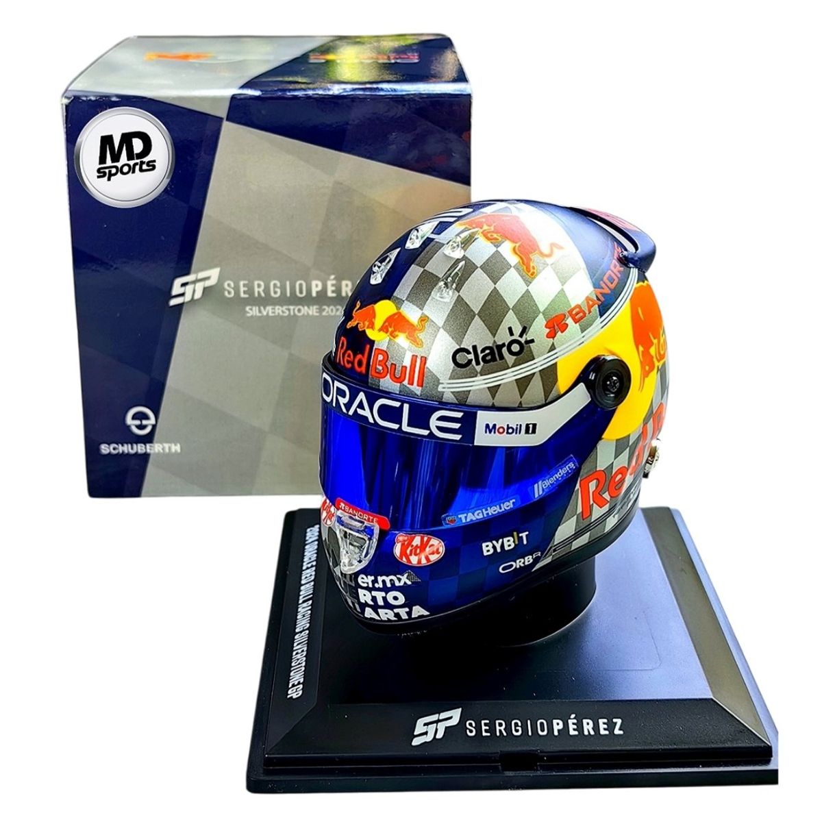 SCHUBERT - Casco Formula 1 Checo Perez RedBull GP Silverstone 2024 1:4