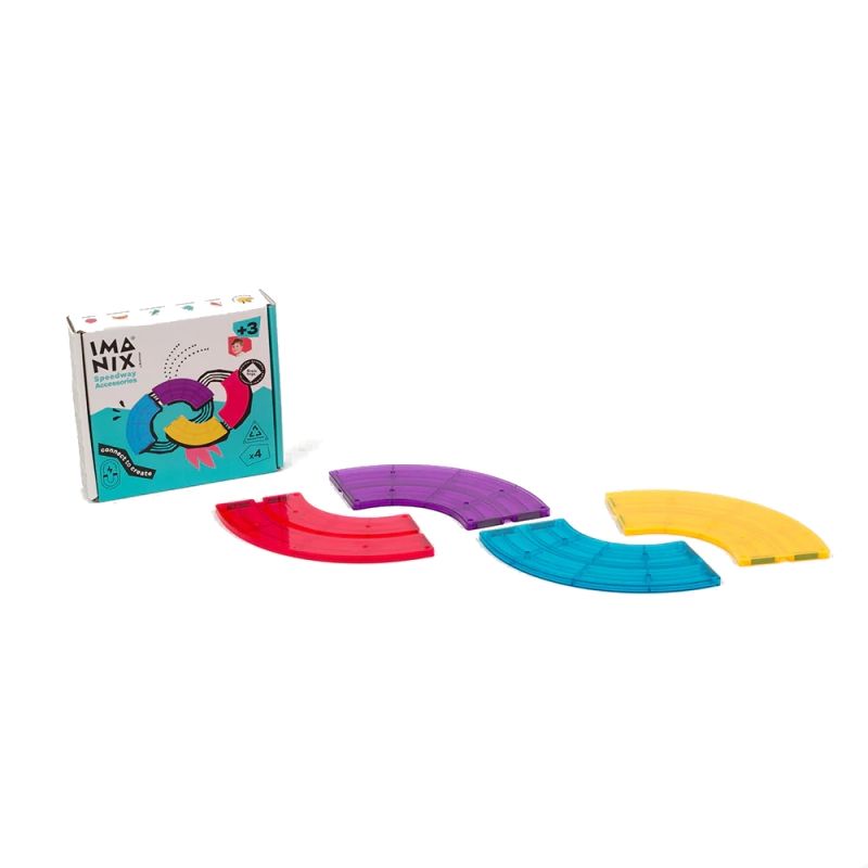BRAINTOYS - BRAINTOYS IMA-ASWCU4 SPEEDWAY ACCESSORIES CURVES