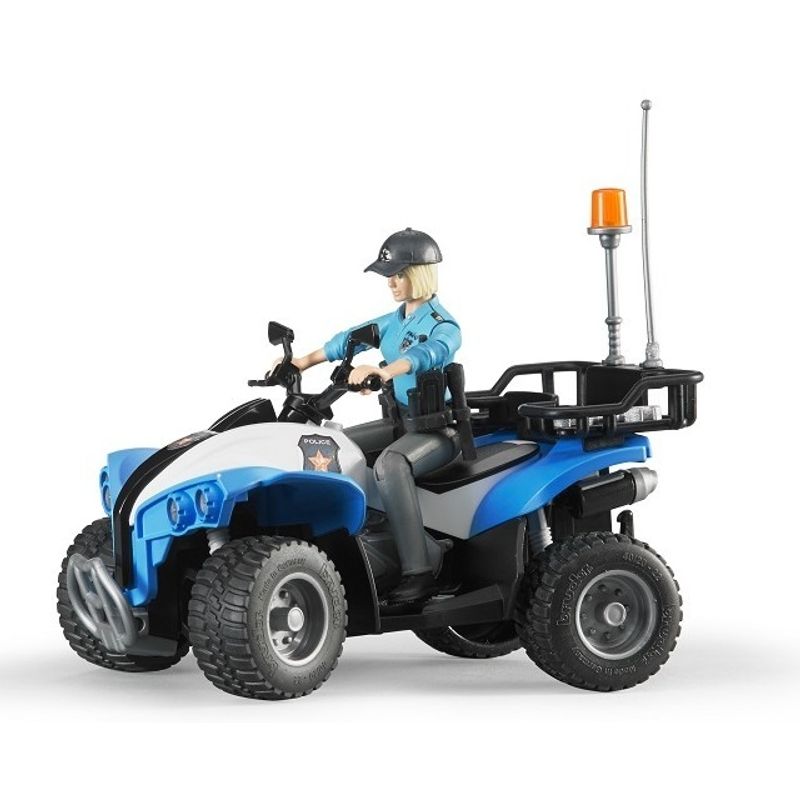 BRUDER - BRUDER 63010 POLICE QUAD WITH POLICEWOMAN AND ACCESSORIES