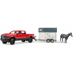 BRUDER - 02501 RAM 2500 POWER WAGON WITH HORSE TRAILER AND