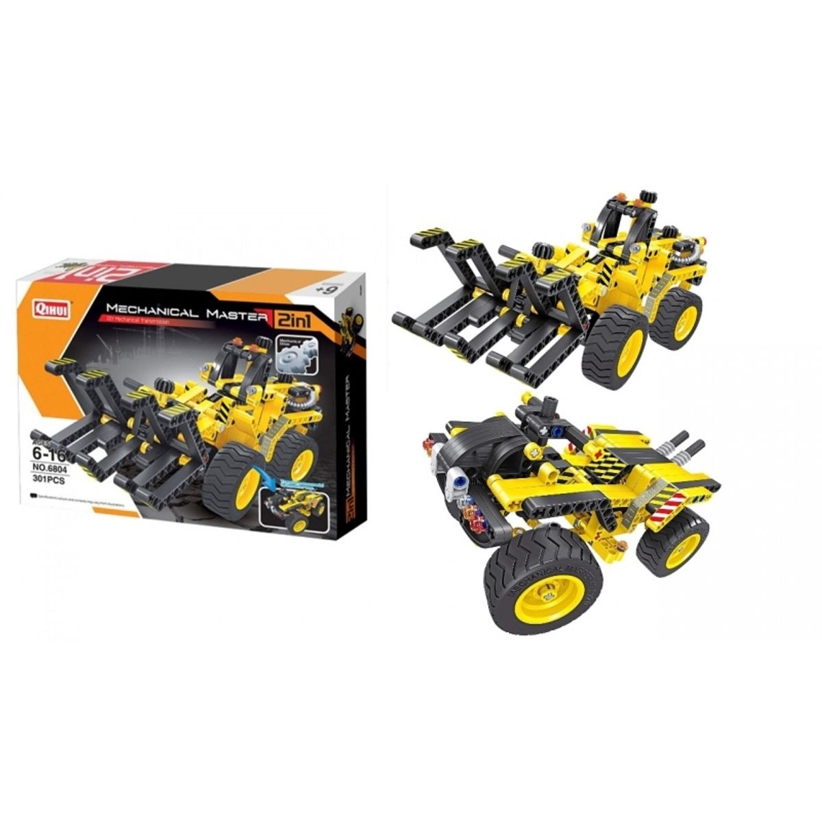 GENERICO - QIHUI 6804 TECH BRICKS2 IN 1 CONSTRUCTION TIMBER GRAB AND