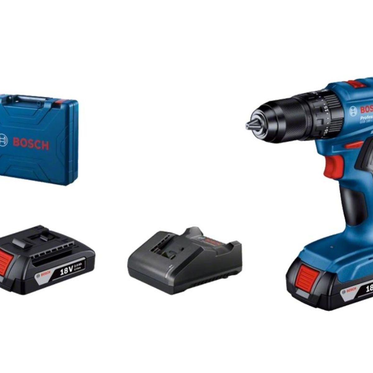 BOSCH - TALADRO PERCUTOR BOSCH GSB 185 LI 18V+1 BAT 20+CARG +MALET