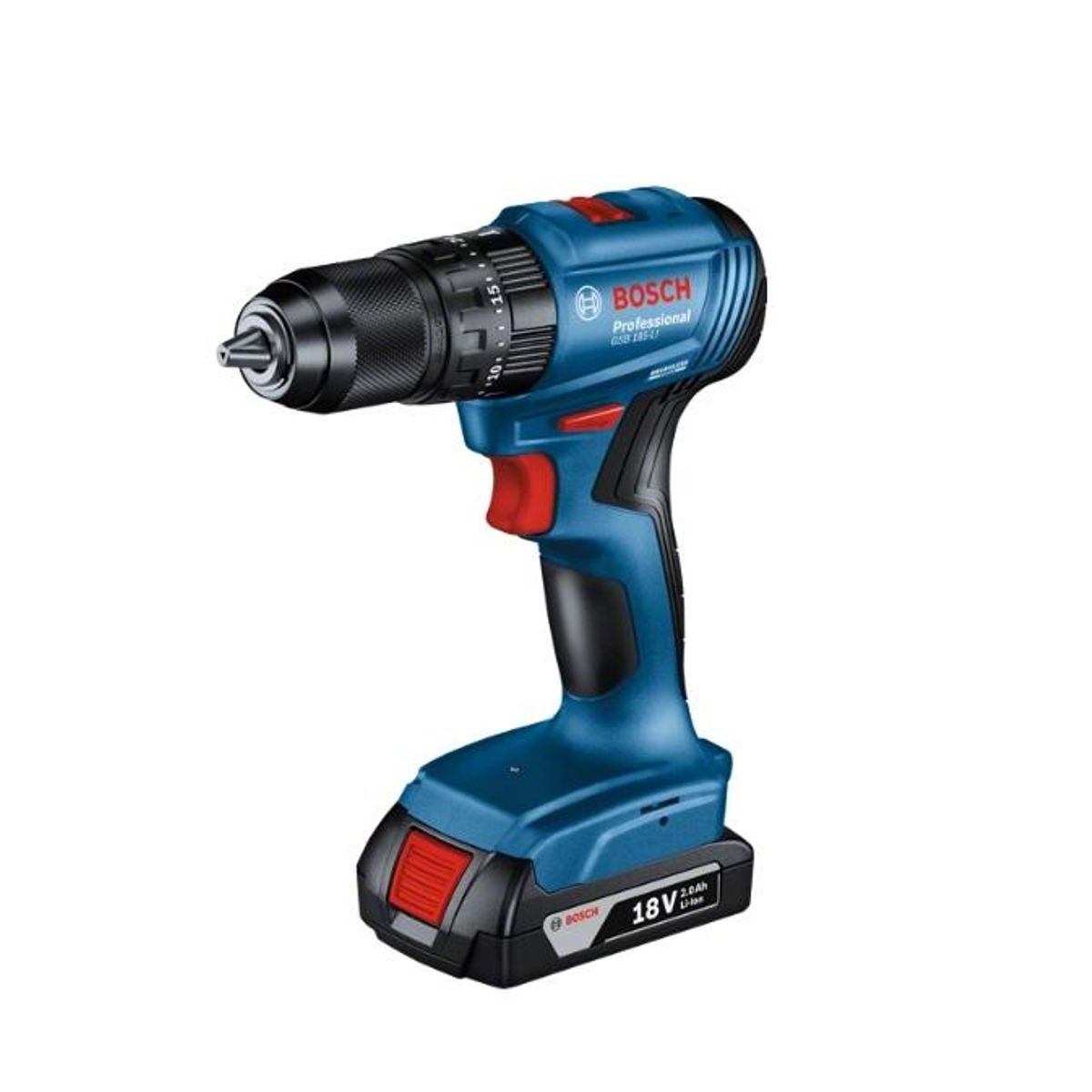 BOSCH - TALADRO PERCUTOR BOSCH GSB 185 LI 18V+1 BAT 20+CARG +MALET