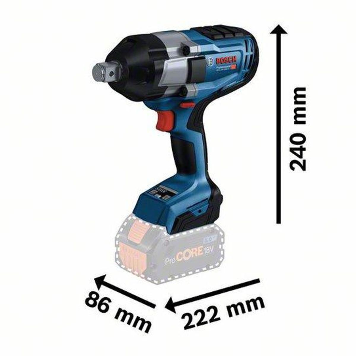 BOSCH - LLAVE DE IMPACTO BOSCH GDS 18V-1050 HD 1050 NM