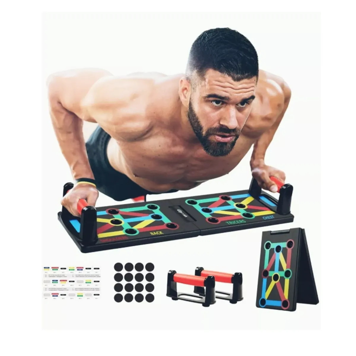 GENERICO - Barra De Ejercicios Barras Paralelas Calistenia Barra Pushup Color Negro