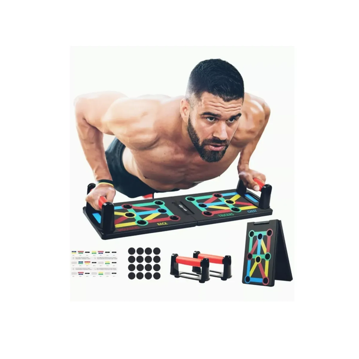 GENERICO - Barra De Ejercicios Barras Paralelas Calistenia Barra Pushup Color Negro