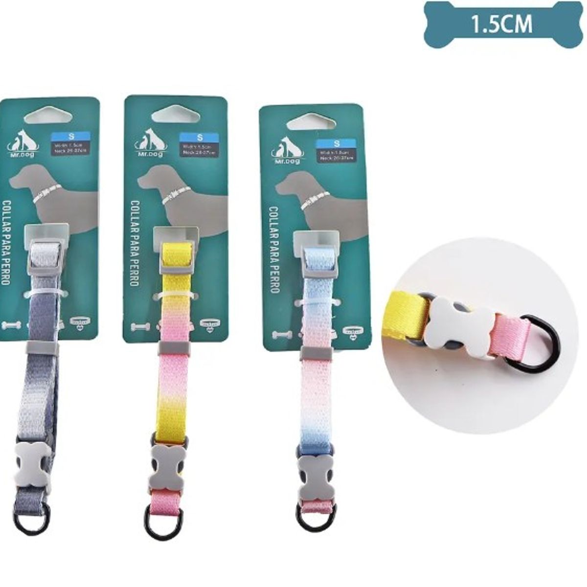 GENERICO - Collar Para Mascota 15Cm Color Aleatorio