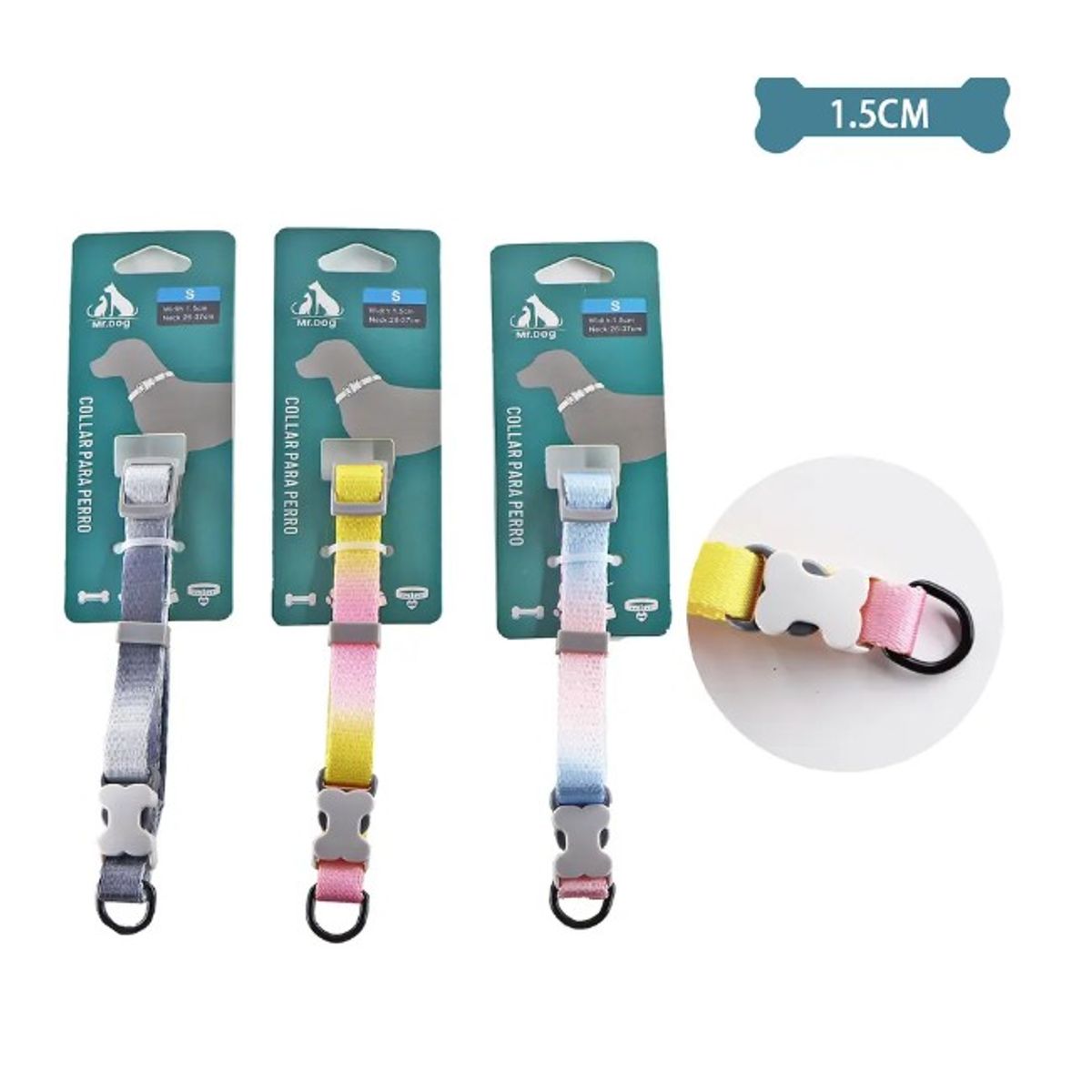 GENERICO - Collar Para Mascota 15Cm Color Aleatorio