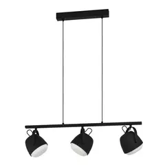EGLO - Lámpara Colgante Upanema Acero Negro E27 3X28W IP20 cod390046