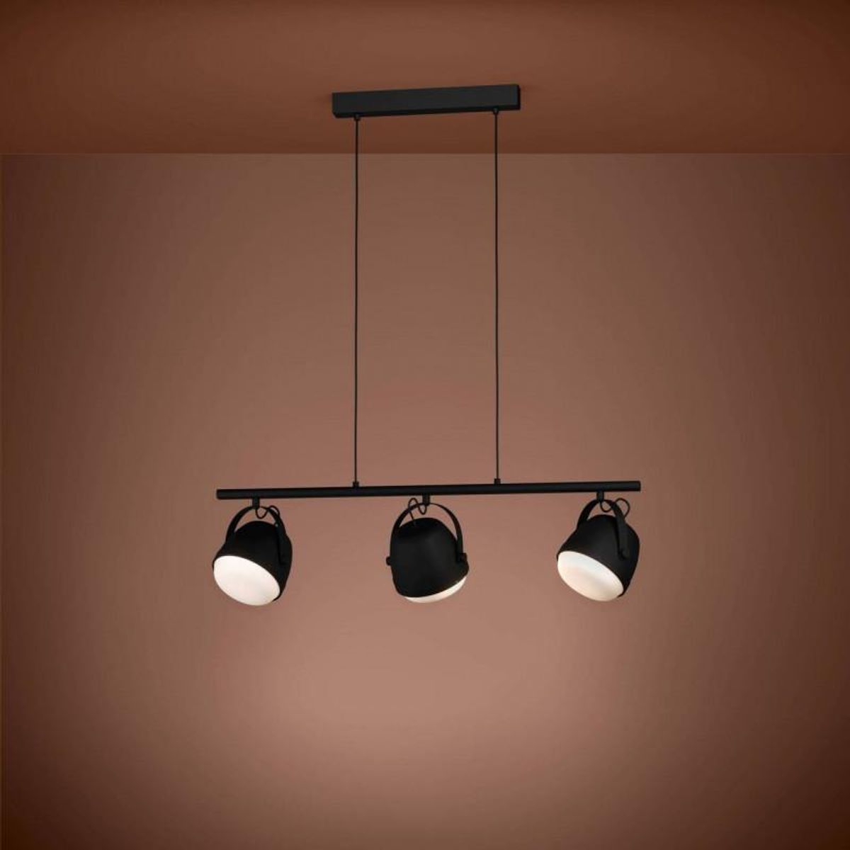 EGLO - Lámpara Colgante Upanema Acero Negro E27 3X28W IP20