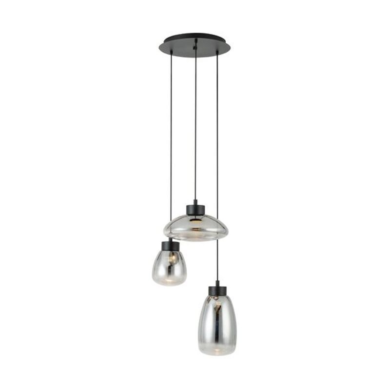 EGLO - Lámpara Colgante Sarnarra Acero Negro LED 3X6W IP20 Cod39784