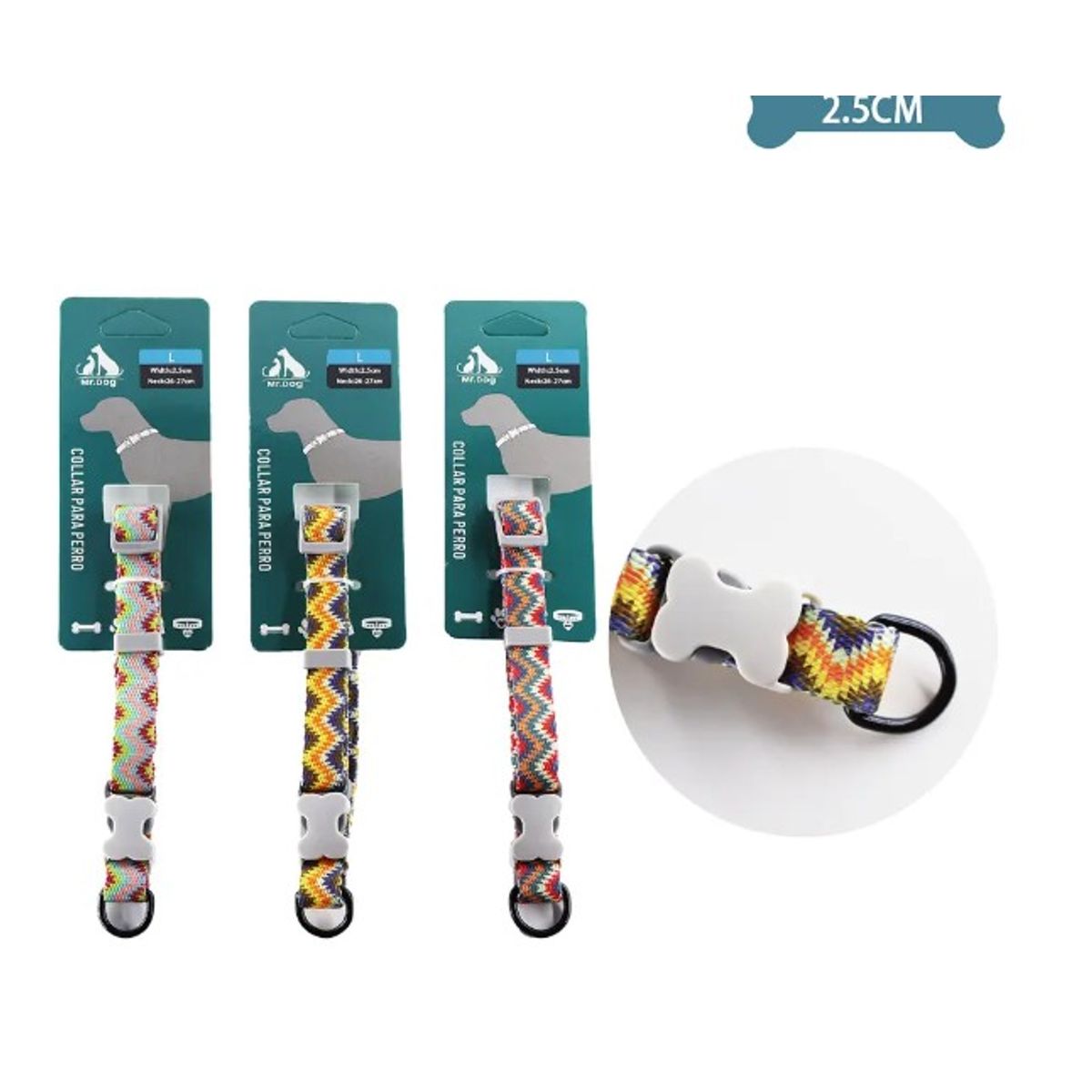 GENERICO - Collar Para Mascota 25Cm Color Aleatorio