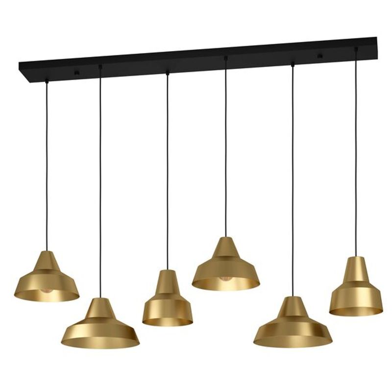 EGLO - Lámpara Colgante Savarna Acero Negro E27 6X40W IP20 Cod390017