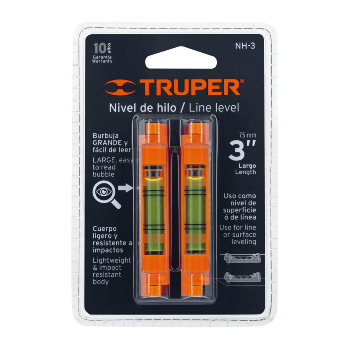 TRUPER - NIVEL CUERDA 3 2-PZA NH-3 TRUPER