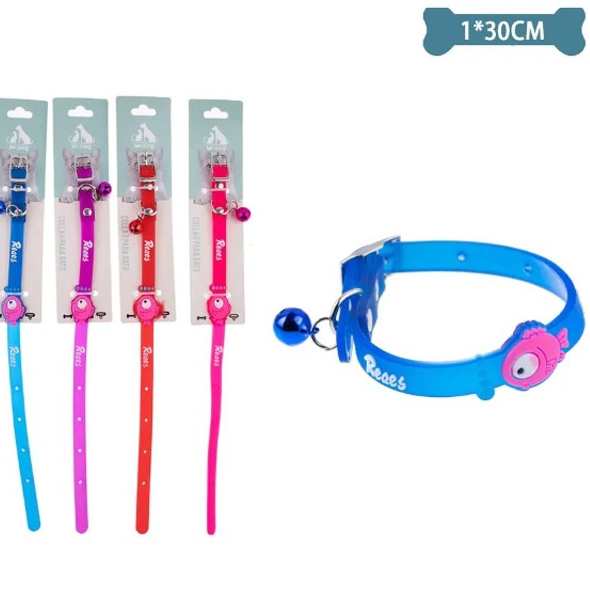 GENERICO - Collar PU Para Gato Color Aleatorio 10Cm30Cm