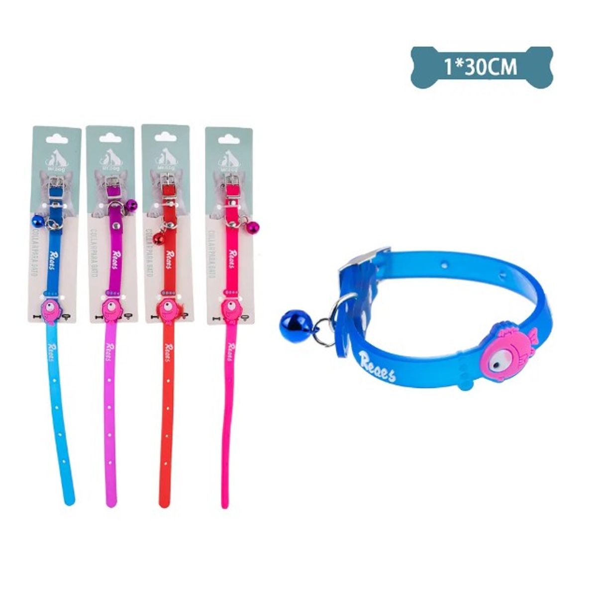 GENERICO - Collar PU Para Gato Color Aleatorio 10Cm30Cm