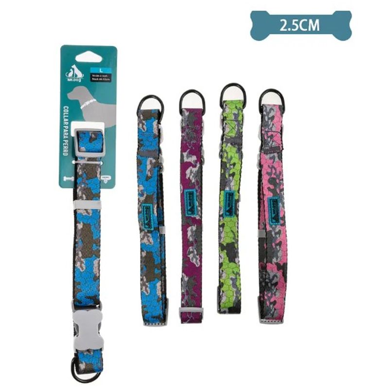 GENERICO - Collar Camuflaje Para Mascota 25Cm Color Aleatorio