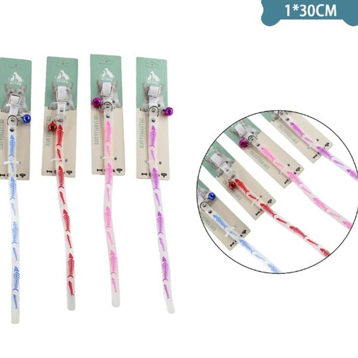 GENERICO - Collar Fluorescente Para Gato Color Aleatorio 10Cm30Cm