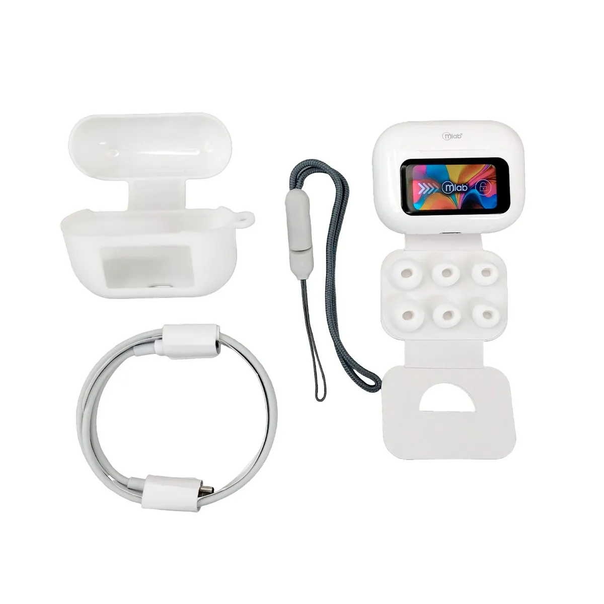 MLAB - Audifono MLAB  TWS ANC + ENC AIR-SMART TOUCH SCREEN PRO