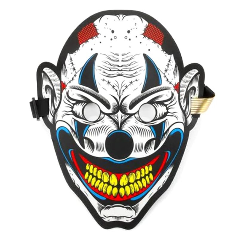 GENERICO - MASCARA AUDIO LED PAYASO LOCO X1 UNI