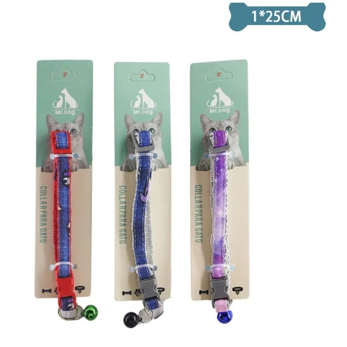 GENERICO - Collar Para Gato Color Aleatorio 10Cm25Cm