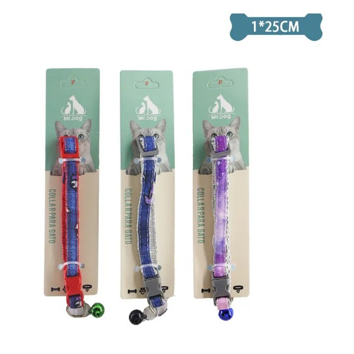 GENERICO - Collar Para Gato Color Aleatorio 10Cm25Cm