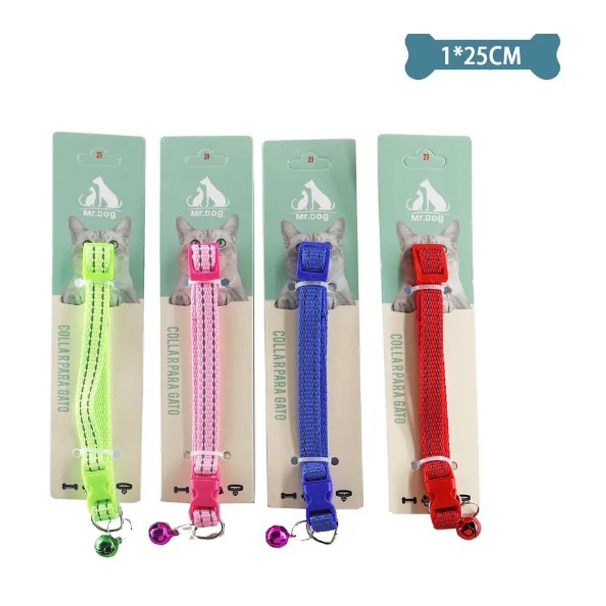 GENERICO - Collar Para Gato Color Aleatorio 10Cm25Cm