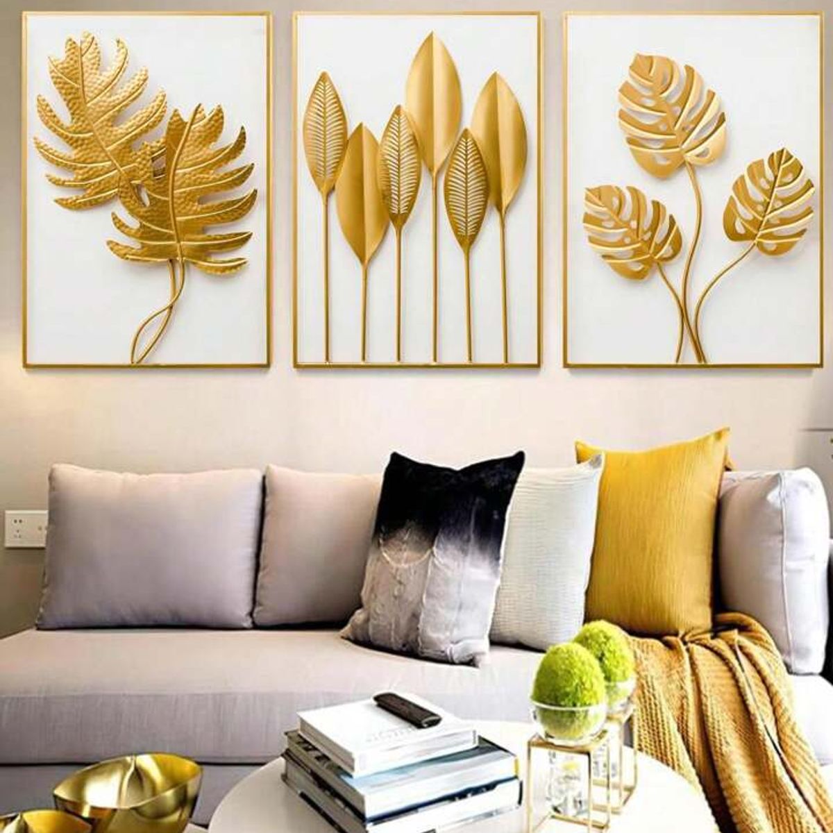 IUNIK - Mural Tríptico 3d Decorativo Mural Pared X3 Cuadros