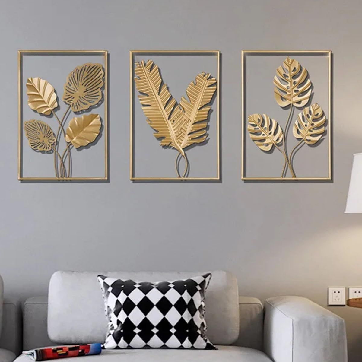 IUNIK - Mural Tríptico 3d Decorativo Mural Pared X3 Cuadros