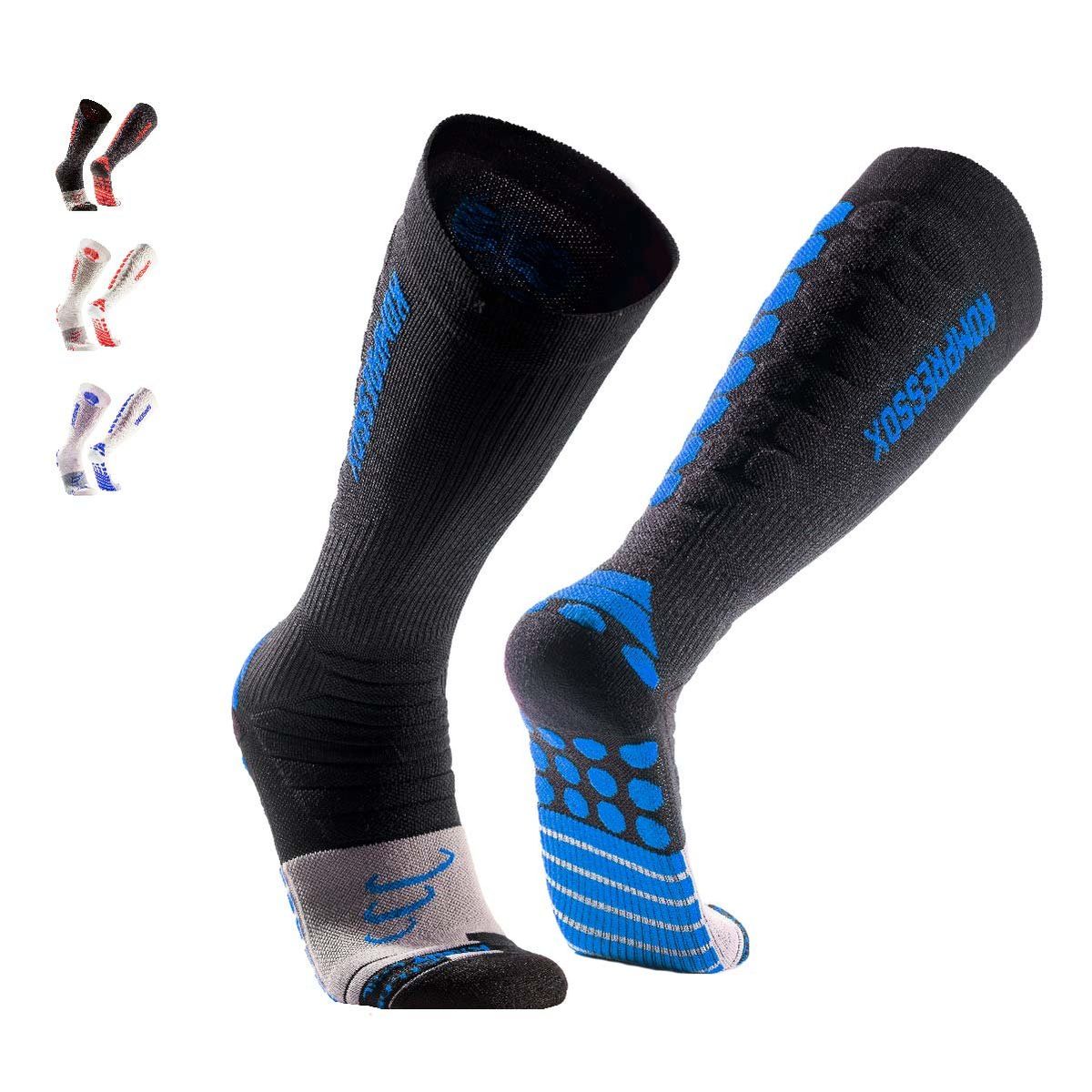 SILVERA NANOTECH - Calcetines de compresión 20-30 mmhg running ciclismo gym padel tenis