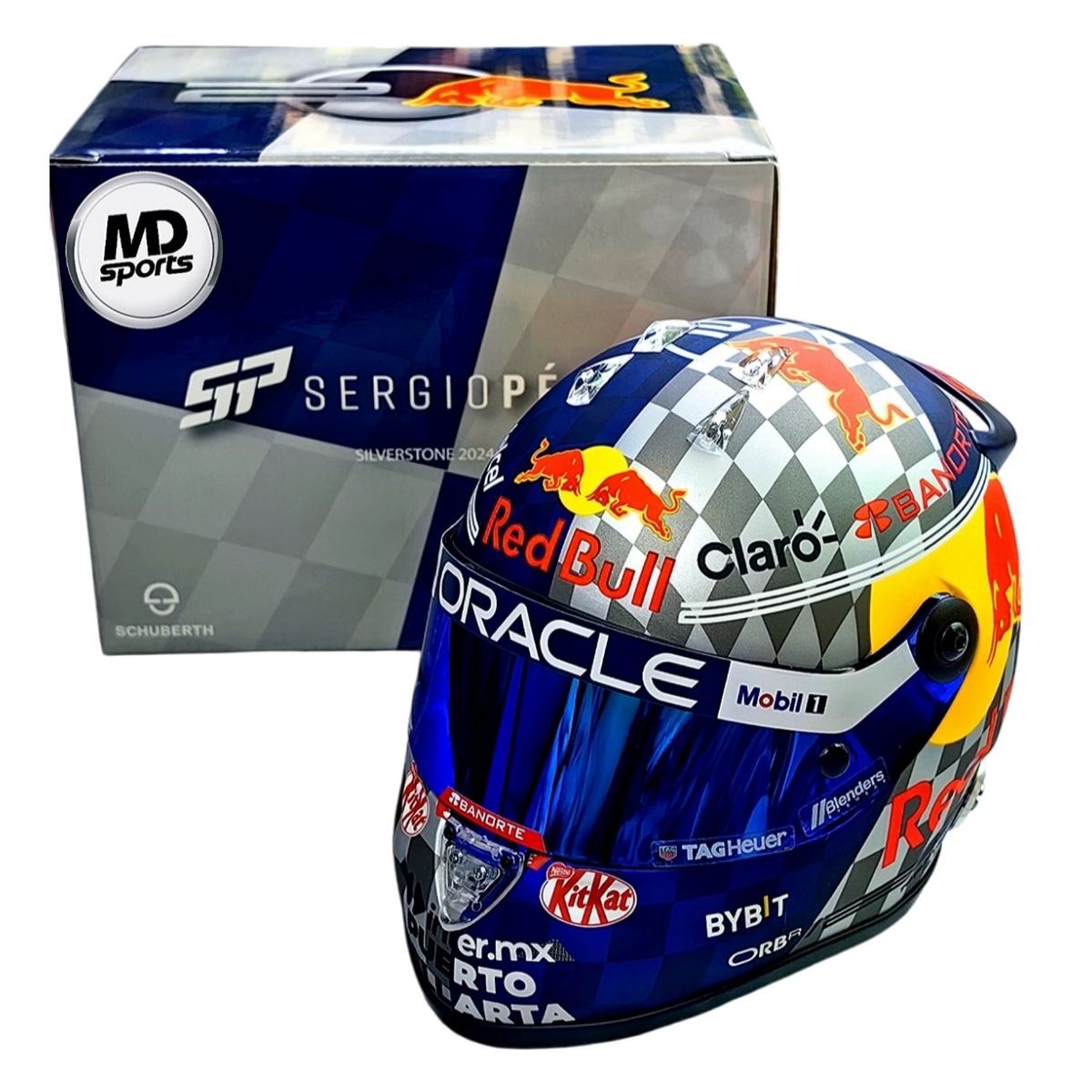 SCHUBERT - Casco Formula 1 Checo Perez RedBull GP Silverstone 2024 1:2