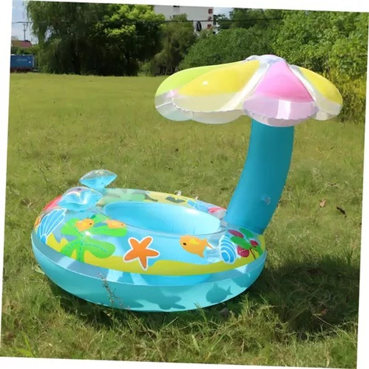 GENERICO - Flotador  Sombrilla Palmera Inflable para niños y bebes