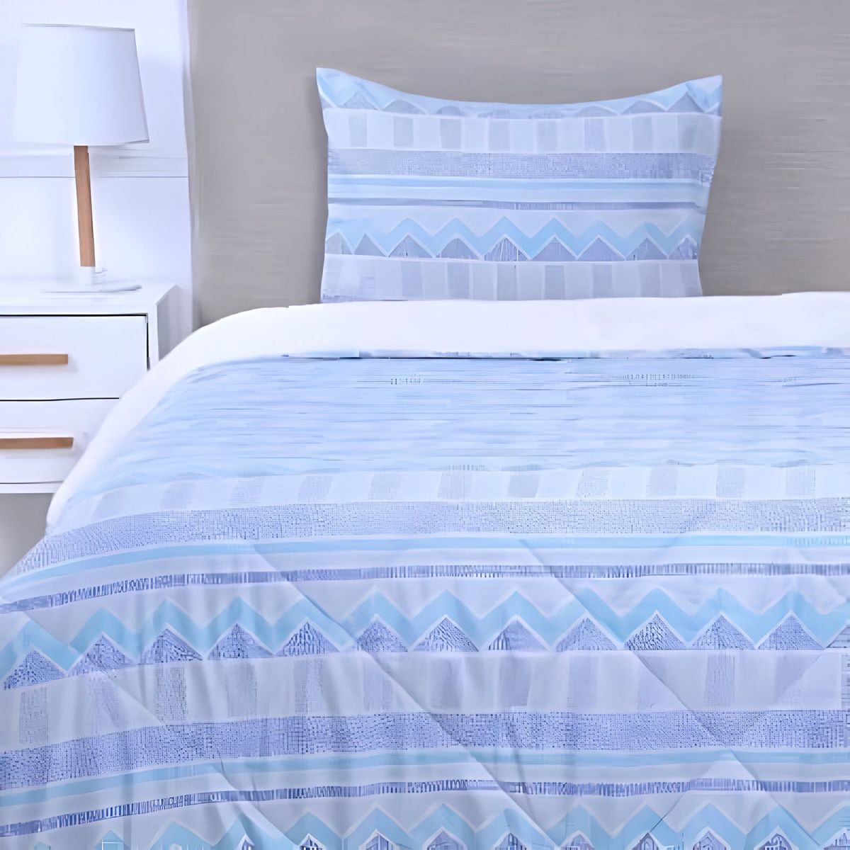 GENERICO - PLUMON DELGADO SHERPA INFANTIL PLAZA Y MEDIA CELESTE