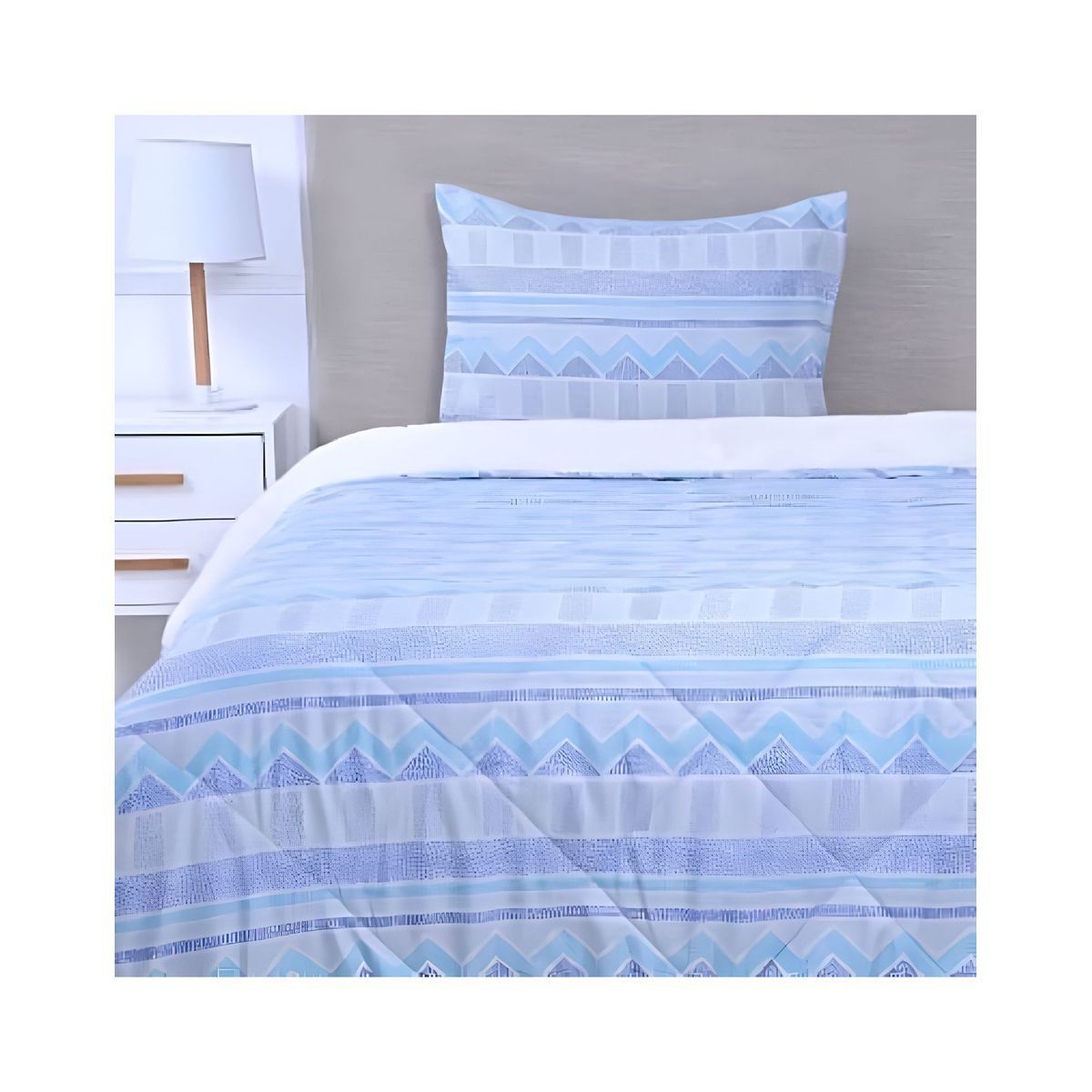 GENERICO - PLUMON DELGADO SHERPA INFANTIL PLAZA Y MEDIA CELESTE