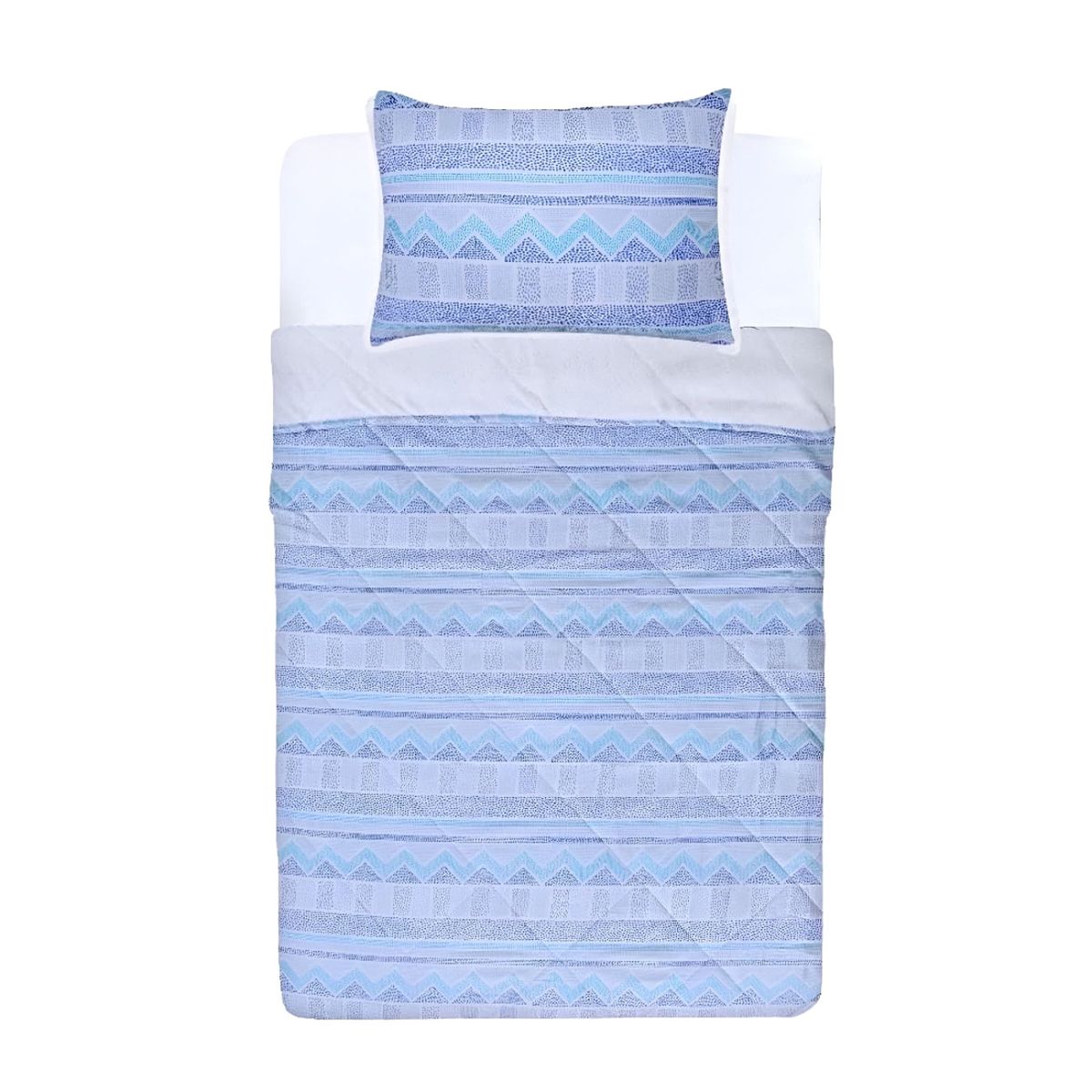 GENERICO - PLUMON DELGADO SHERPA INFANTIL PLAZA Y MEDIA CELESTE