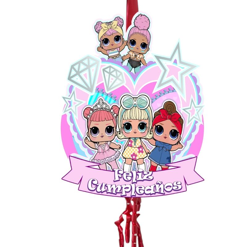 GENERICO - Piñata Infantil 2d Niñas LOL