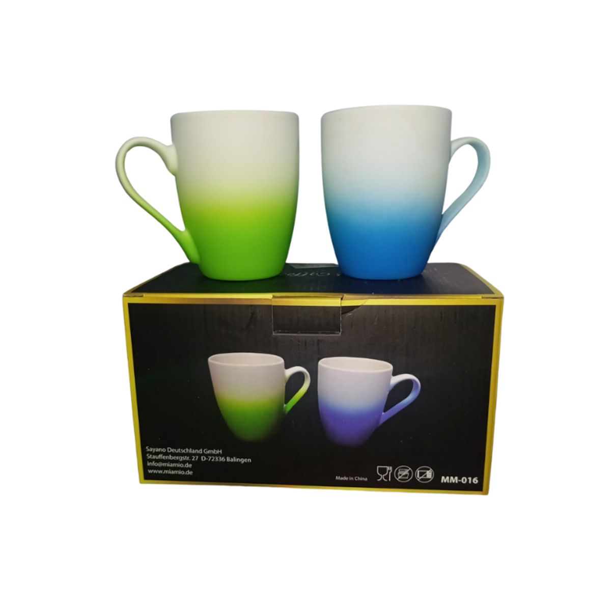 GENERICO - Pack 2 Taza Bicolor Nuevo Tazas