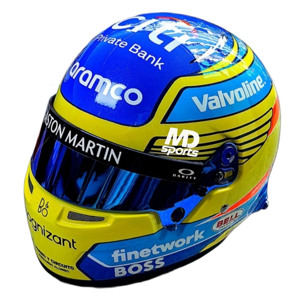 BELL - Casco Formula 1 Fernando Alonso Aston Martin 2024 BELL 1:2
