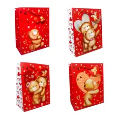 GENERICO - BOLSA DE REGALO OSITO METALLIC 18X23 X1UNI