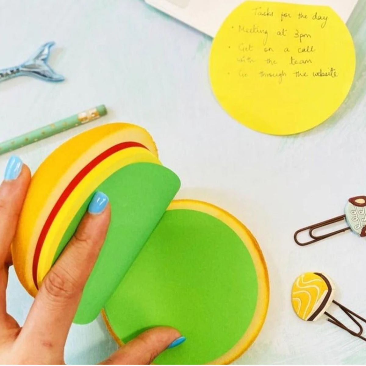 GENERICO - Papel De Nota Posit En Forma De Hamburguesa