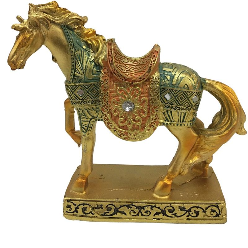 GENERICO - Figura Decorativa Adorno Caballo Multicolor
