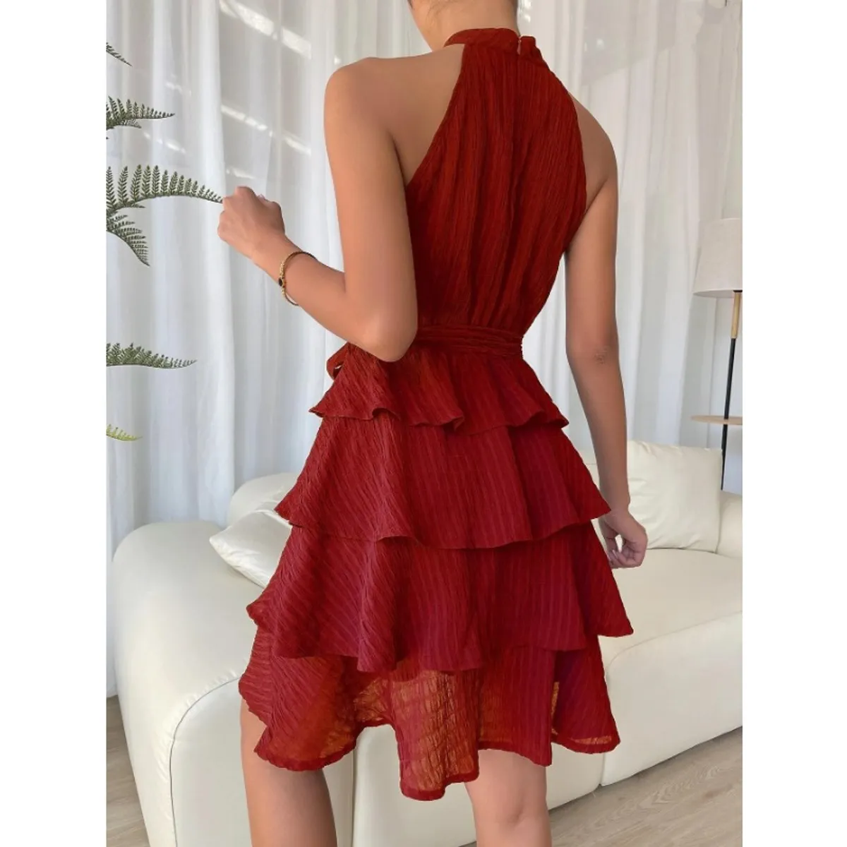 GIOIO - Vestido de fiesta Mujer Rojo