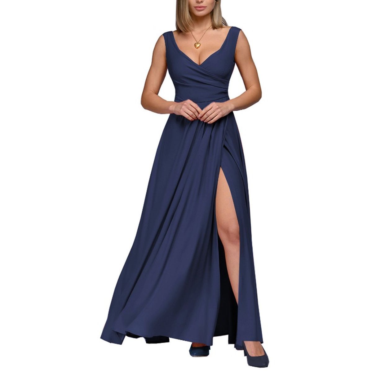 GIOIO - Vestido de fiesta Mujer Azul