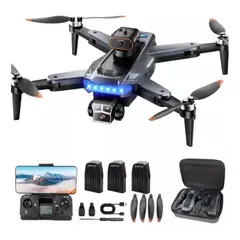 MUNDO MAGIA - Drone 4k Con Dual Cámara Hd Gps 5g Wifi Fpv 3 Baterías-
