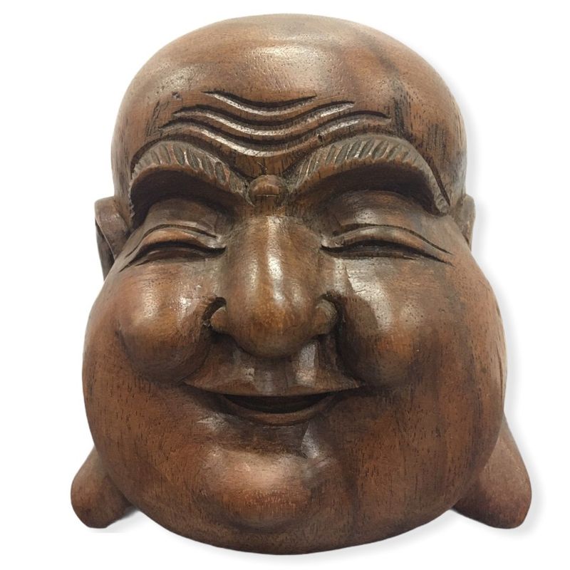 GENERICO - Figura Estatua Cabeza De Buda En Estado De Meditación