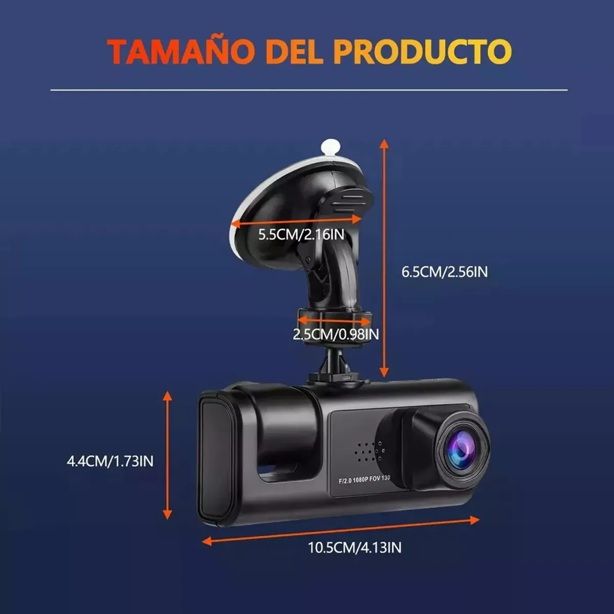 MUNDO MAGIA - Cámara Para Auto Hd 1080p Vision Nocturna Dashcamera 3 Cáma