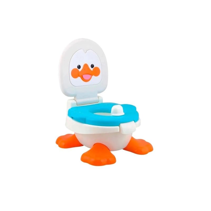GENERICO - Pelela Bacinica Pato Bebe 3 En 1 Niño O Niña Blue